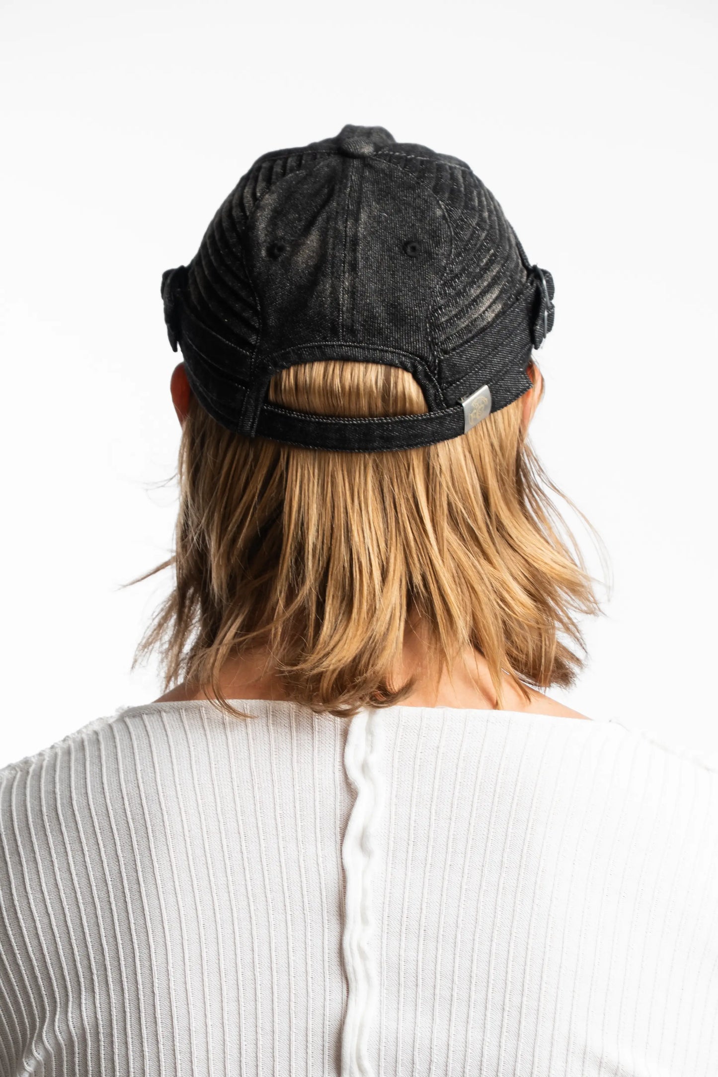 Quilted Denim Cut Cap