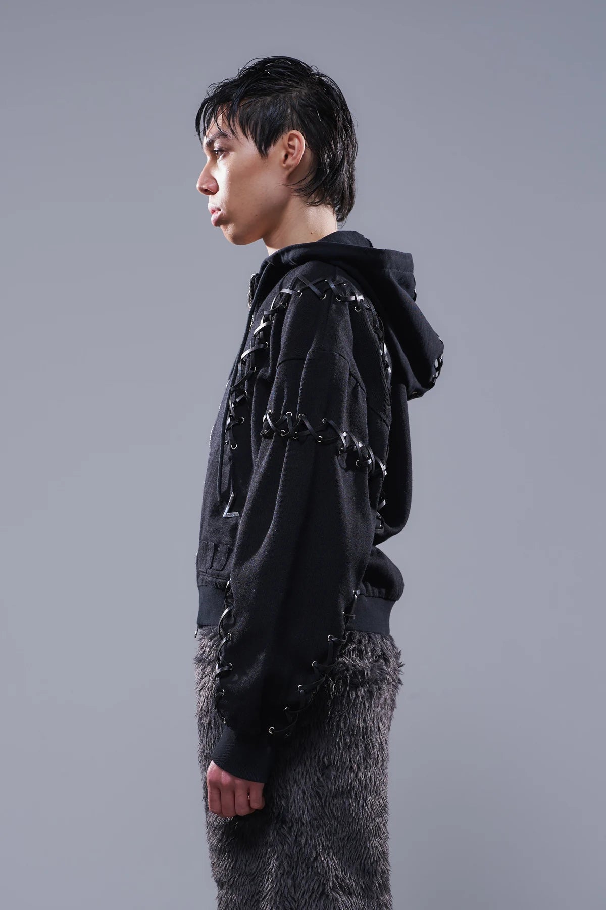 Laced Hoodie Black