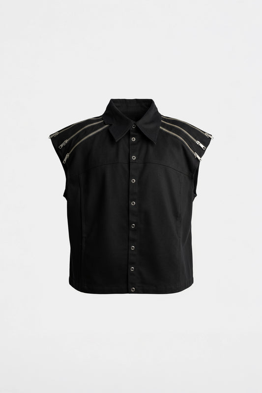 Zipper Choker Vest
