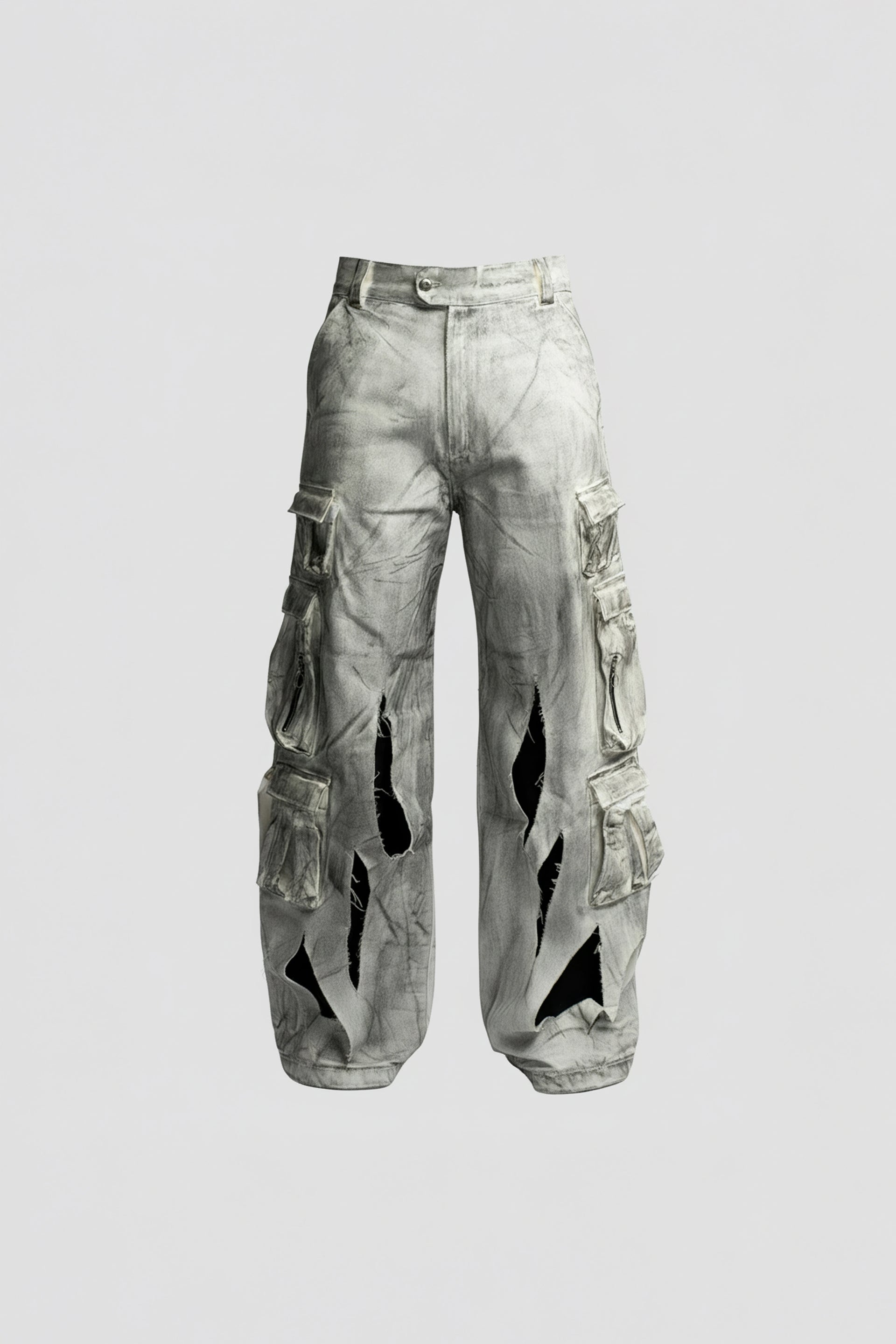 パンツ FINE CHAOS Waxed White Cargo Trousers Waxed White Cargo Trousers – FINE CHAOS