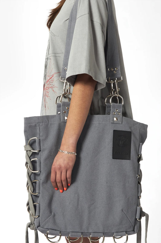 Asylum D-Ring Shoulder Bag - Grey