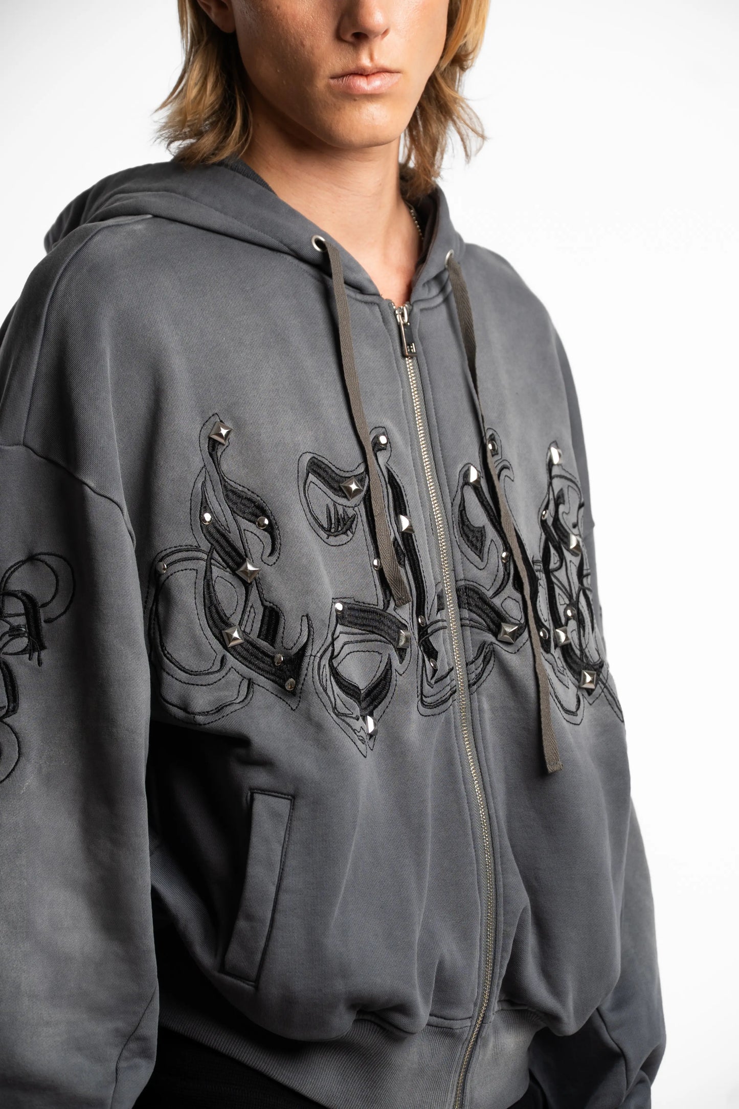 Washed Chaos Hoodie - Grey