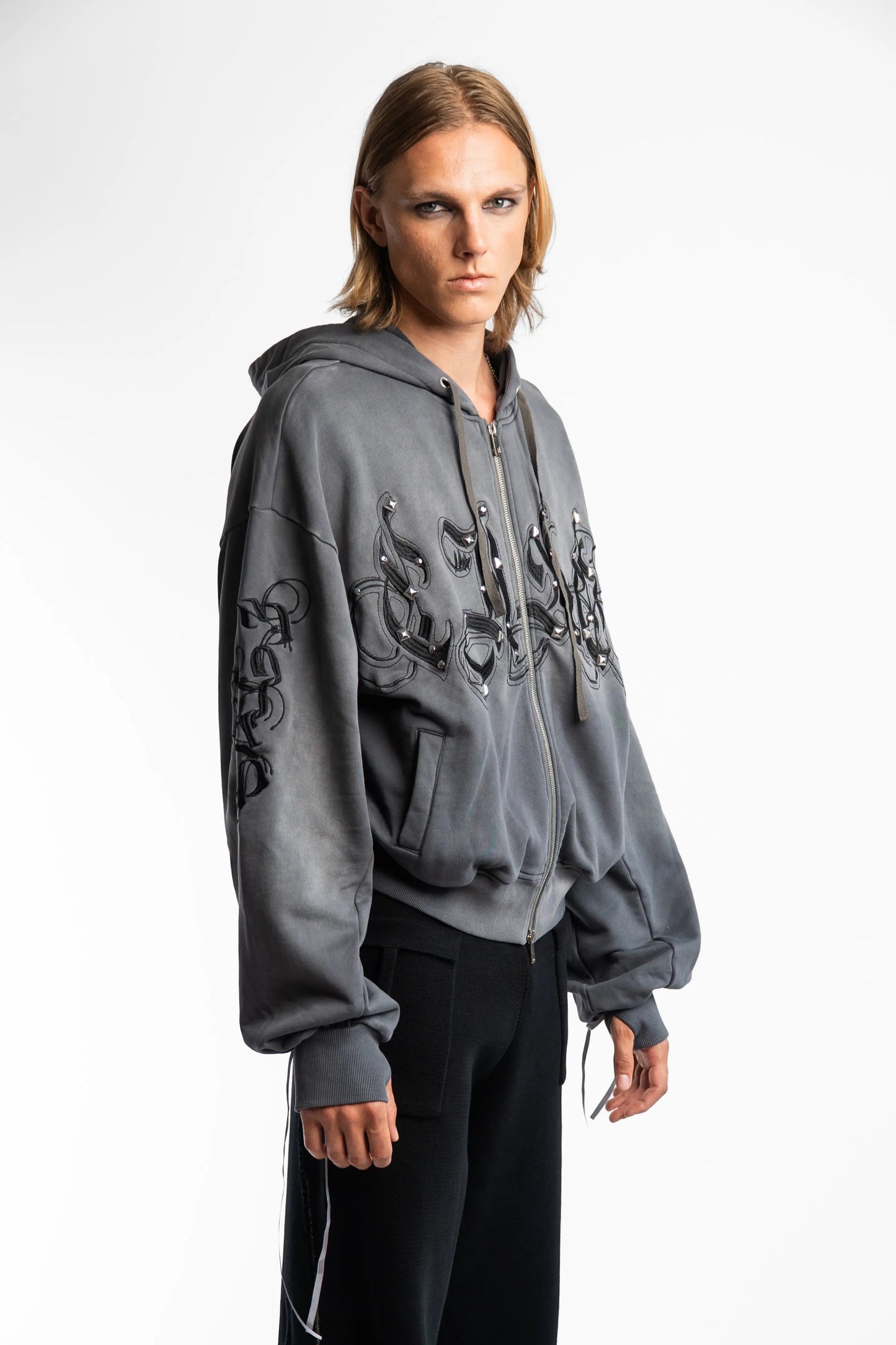 Washed Chaos Hoodie - Grey