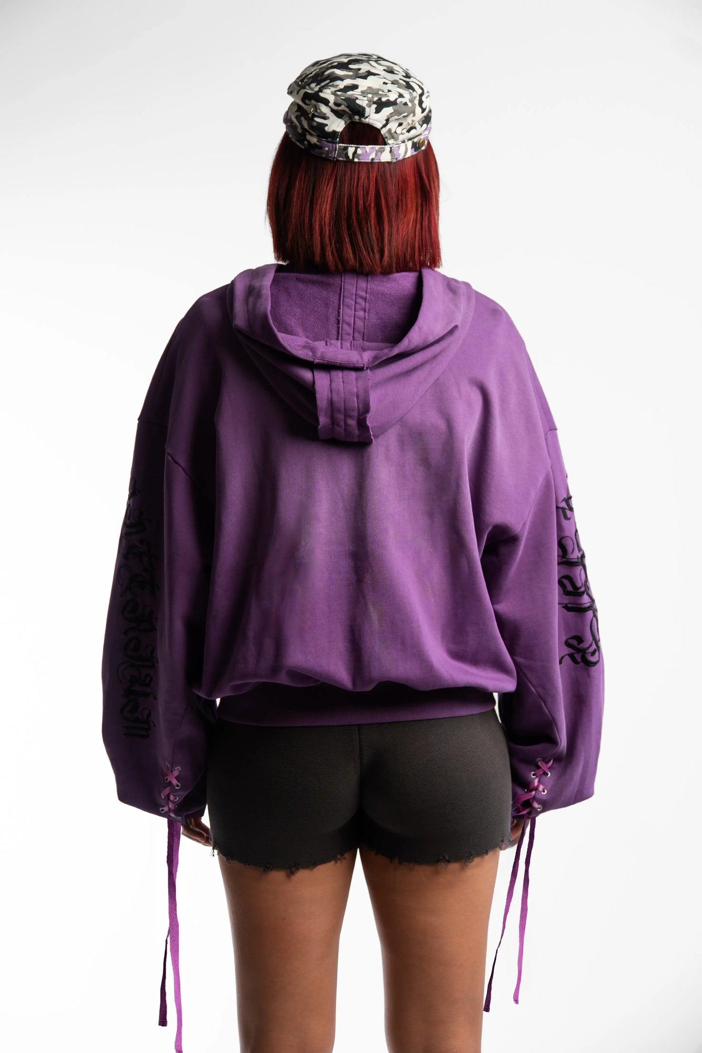 Washed Chaos Hoodie - Purple