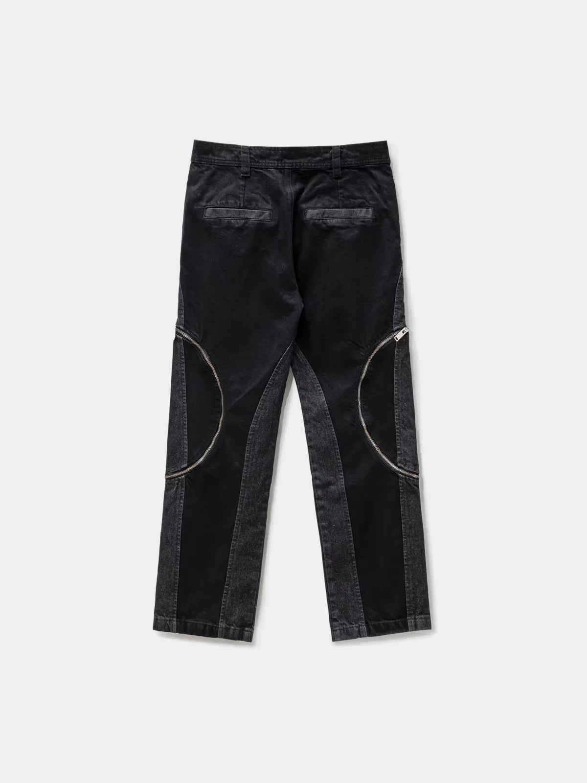 Circle-Zip Denim Trousers