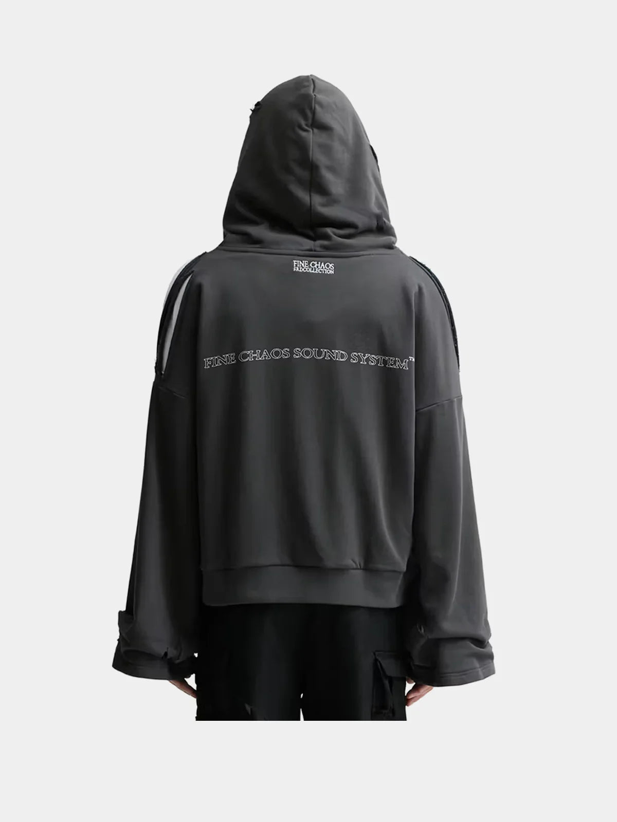 Dark Grey Deconstructed Hoodie