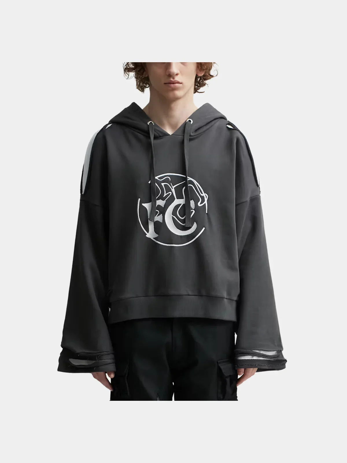 Dark Grey Deconstructed Hoodie