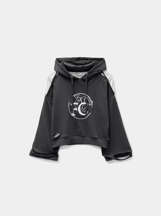 Dark Grey Deconstructed Hoodie