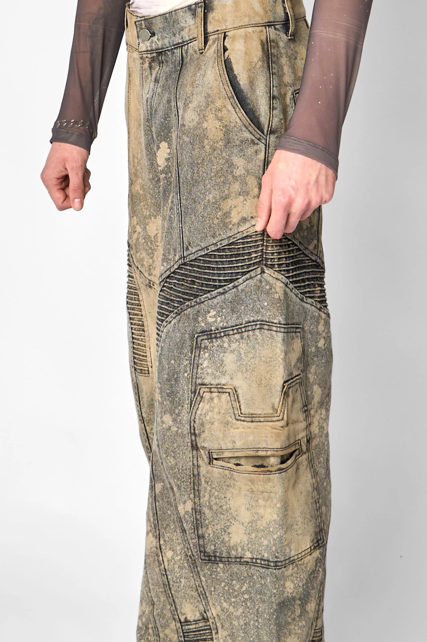 Vain's Flow Denim Pants - Acid