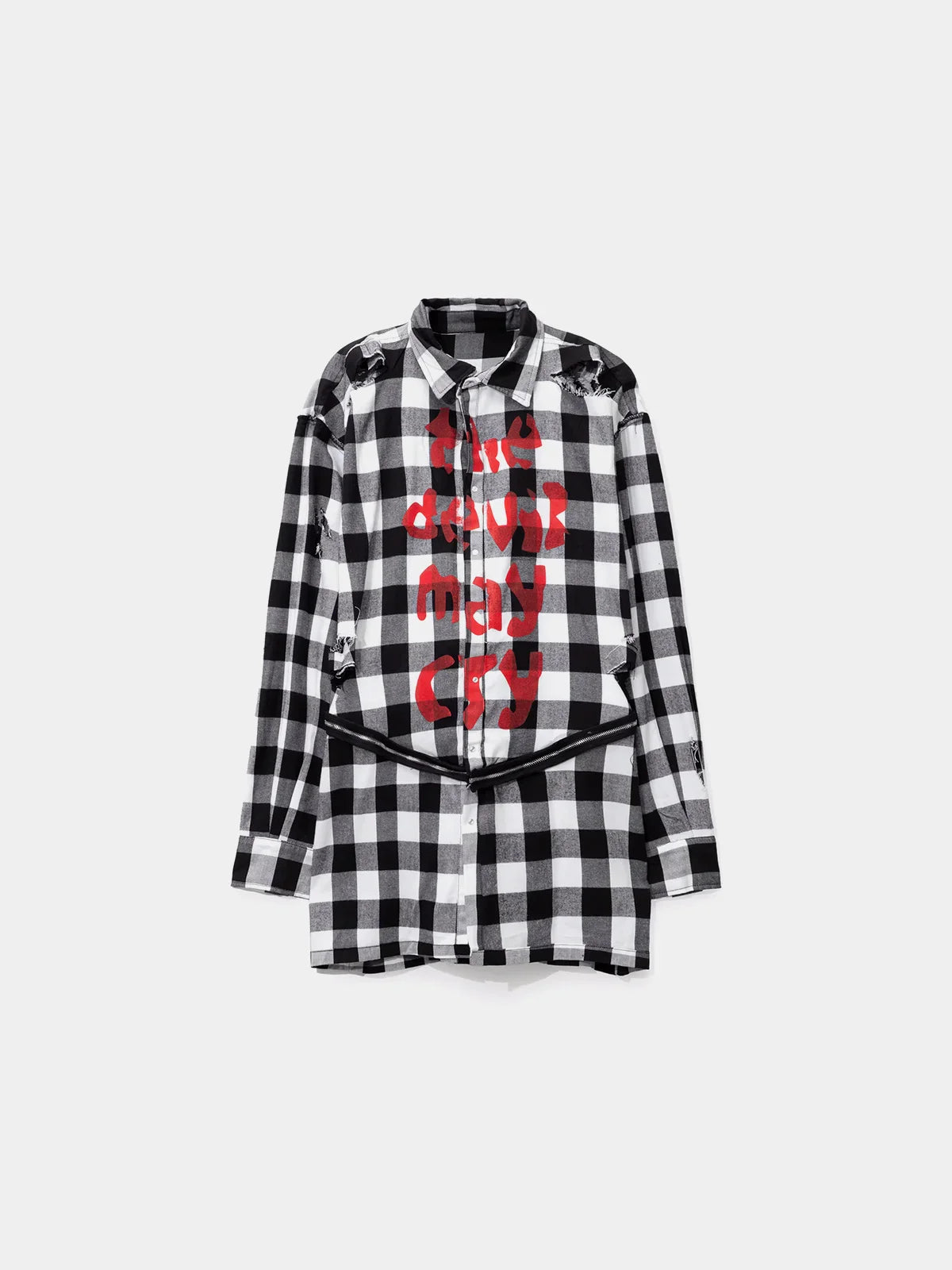 Reversible Destroyed Flannel Shirt