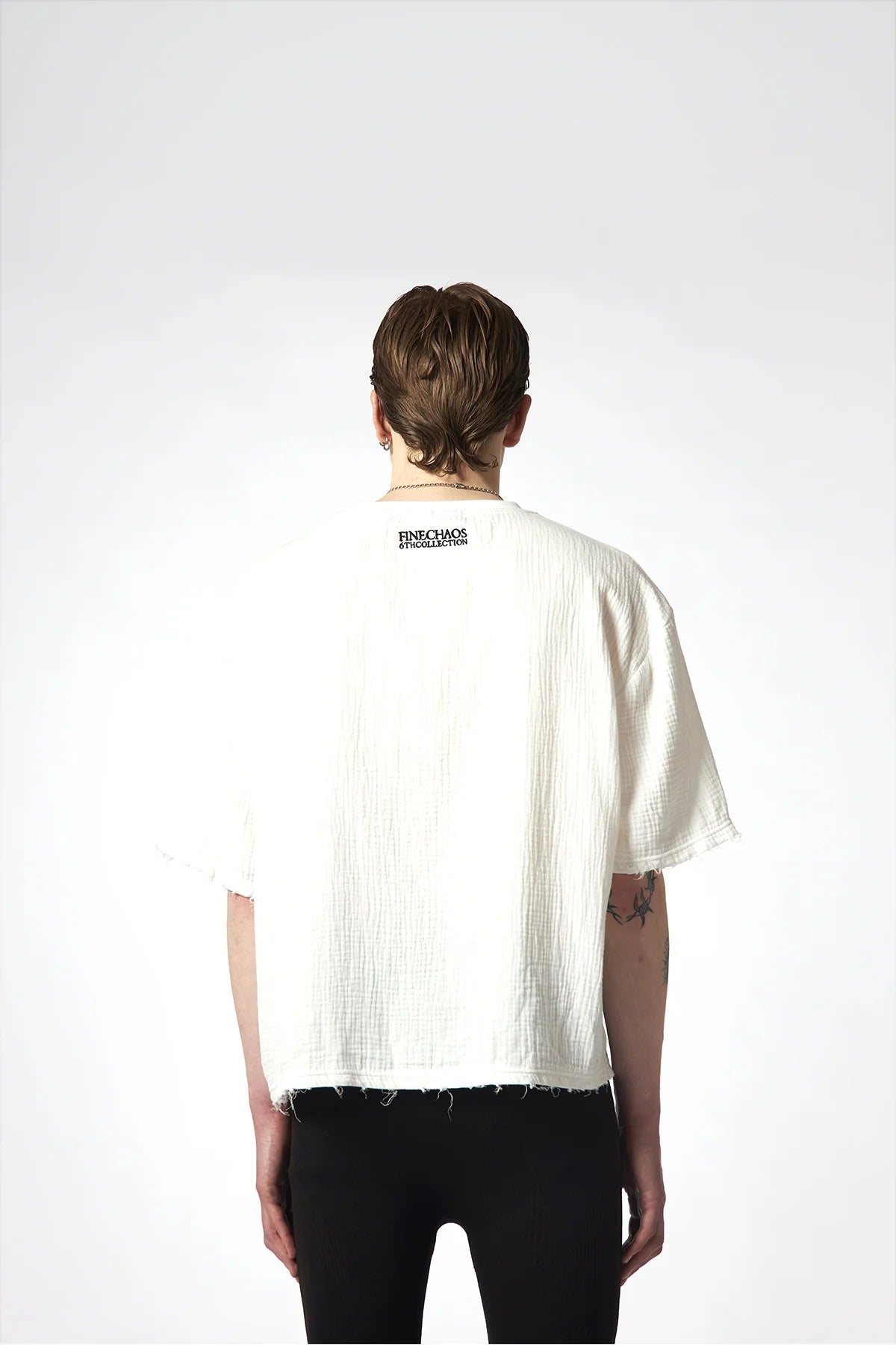 White Muslin T-Shirt 'Fear The Dome'