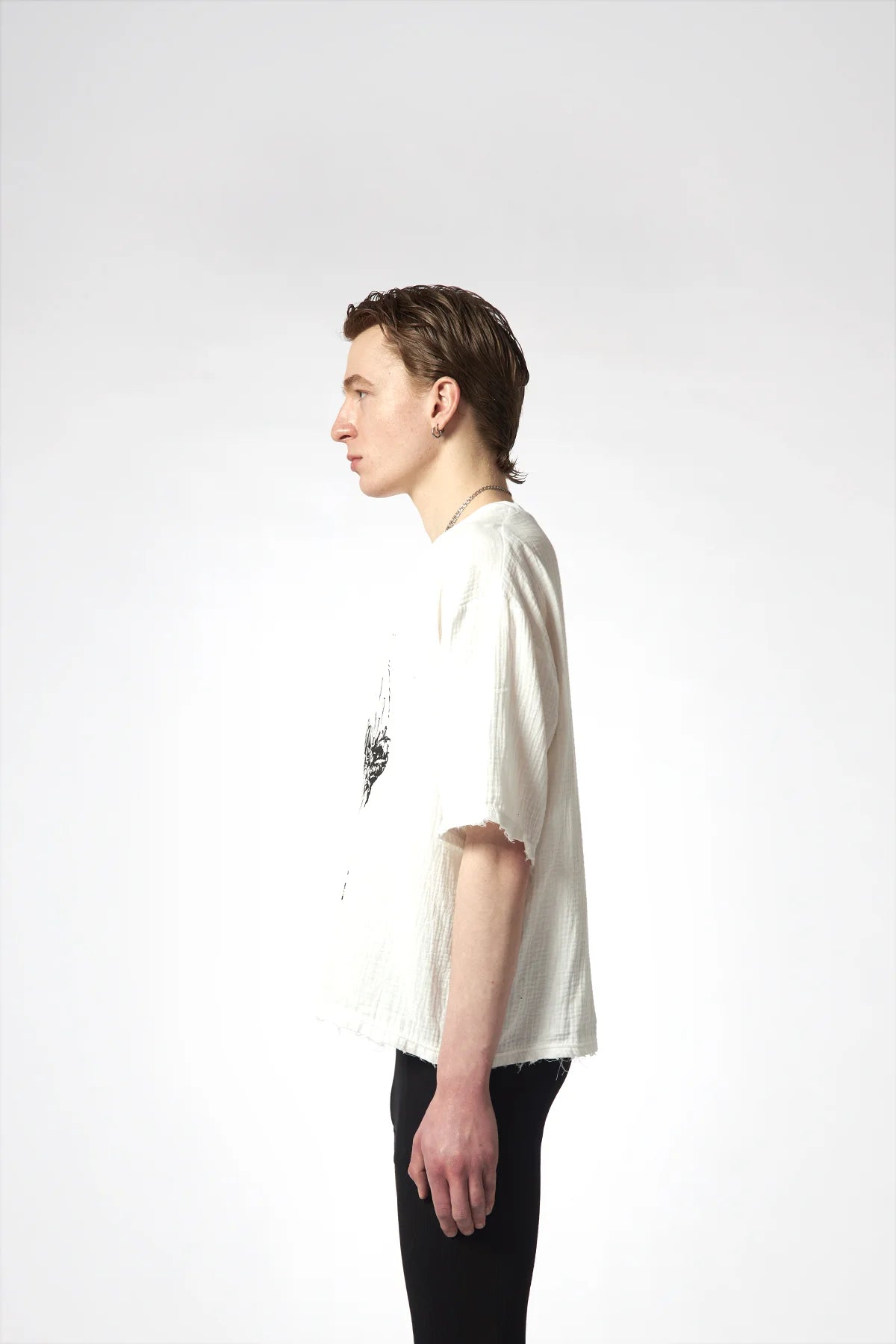 White Muslin T-Shirt 'Fear The Dome'