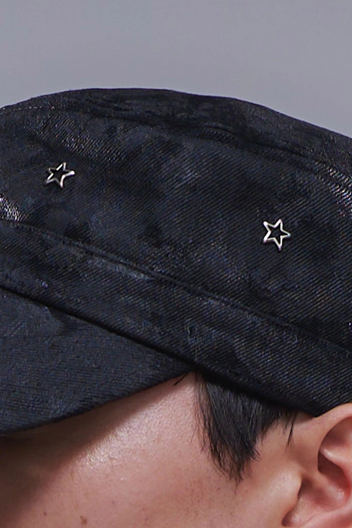Army Latex Denim Cut Cap Black