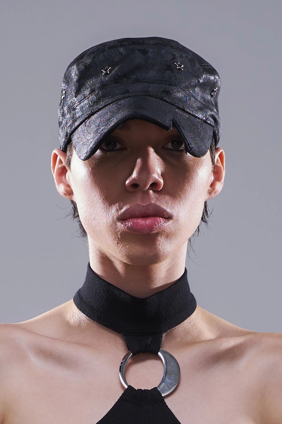 Army Latex Denim Cut Cap Black