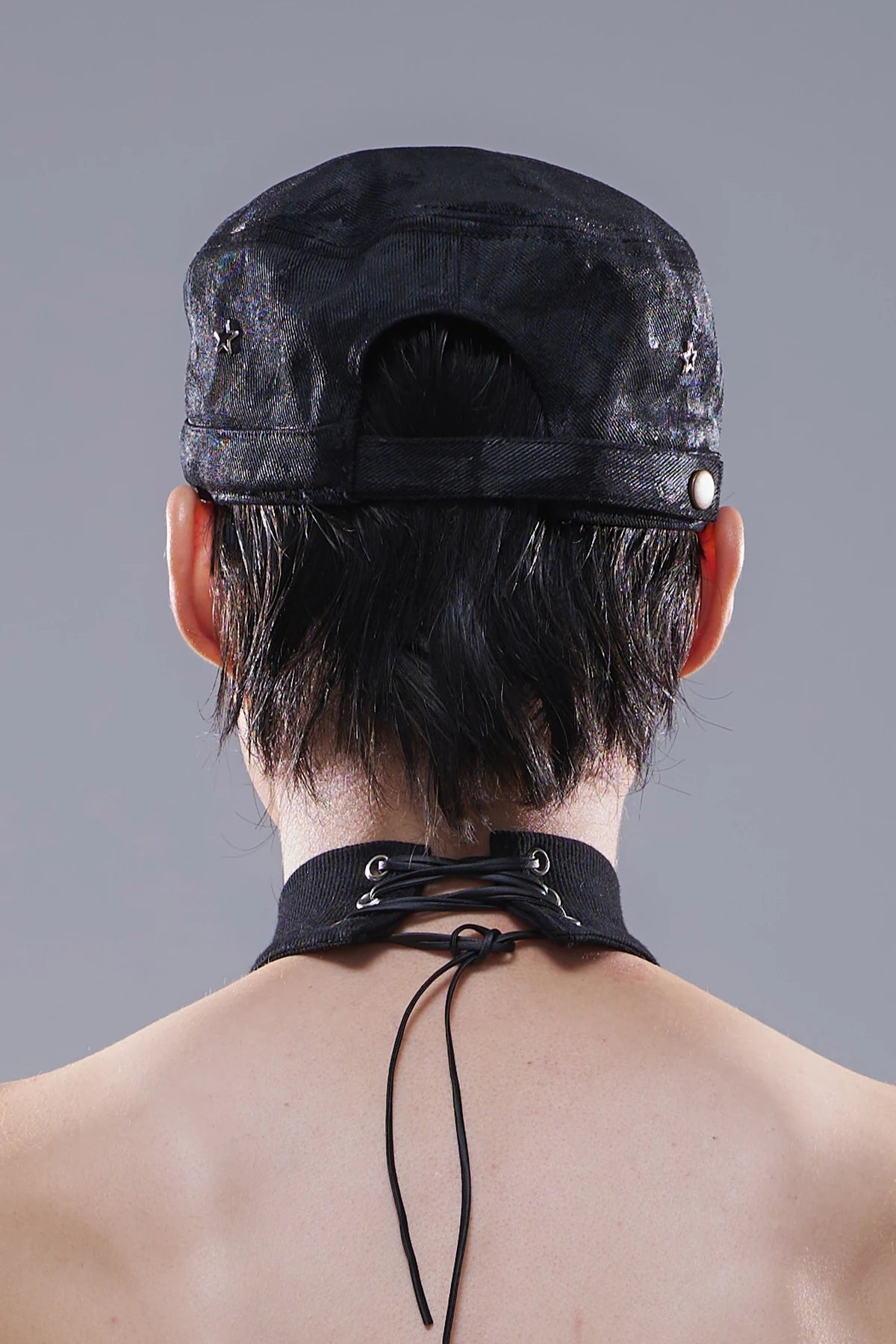Army Latex Denim Cut Cap Black
