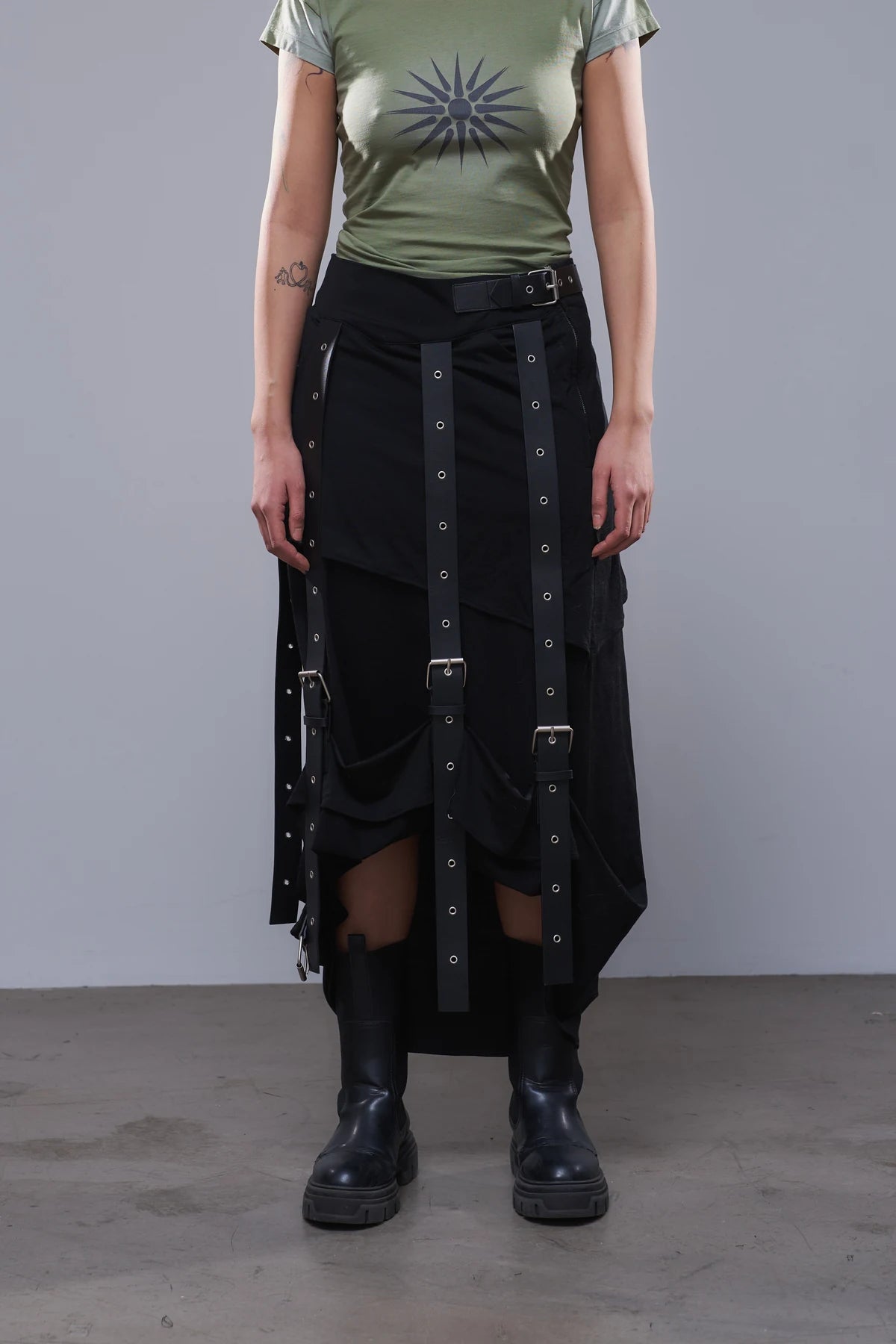 Heavy Jersey skirt Black