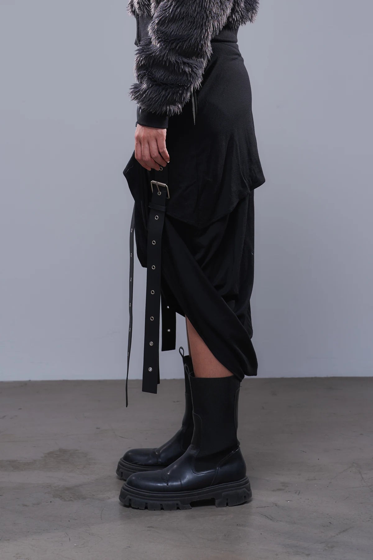 Heavy Jersey skirt Black