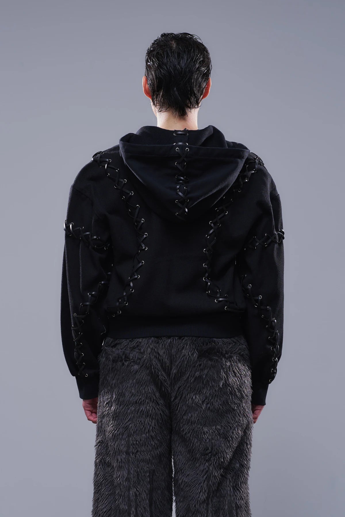 Laced Hoodie Black