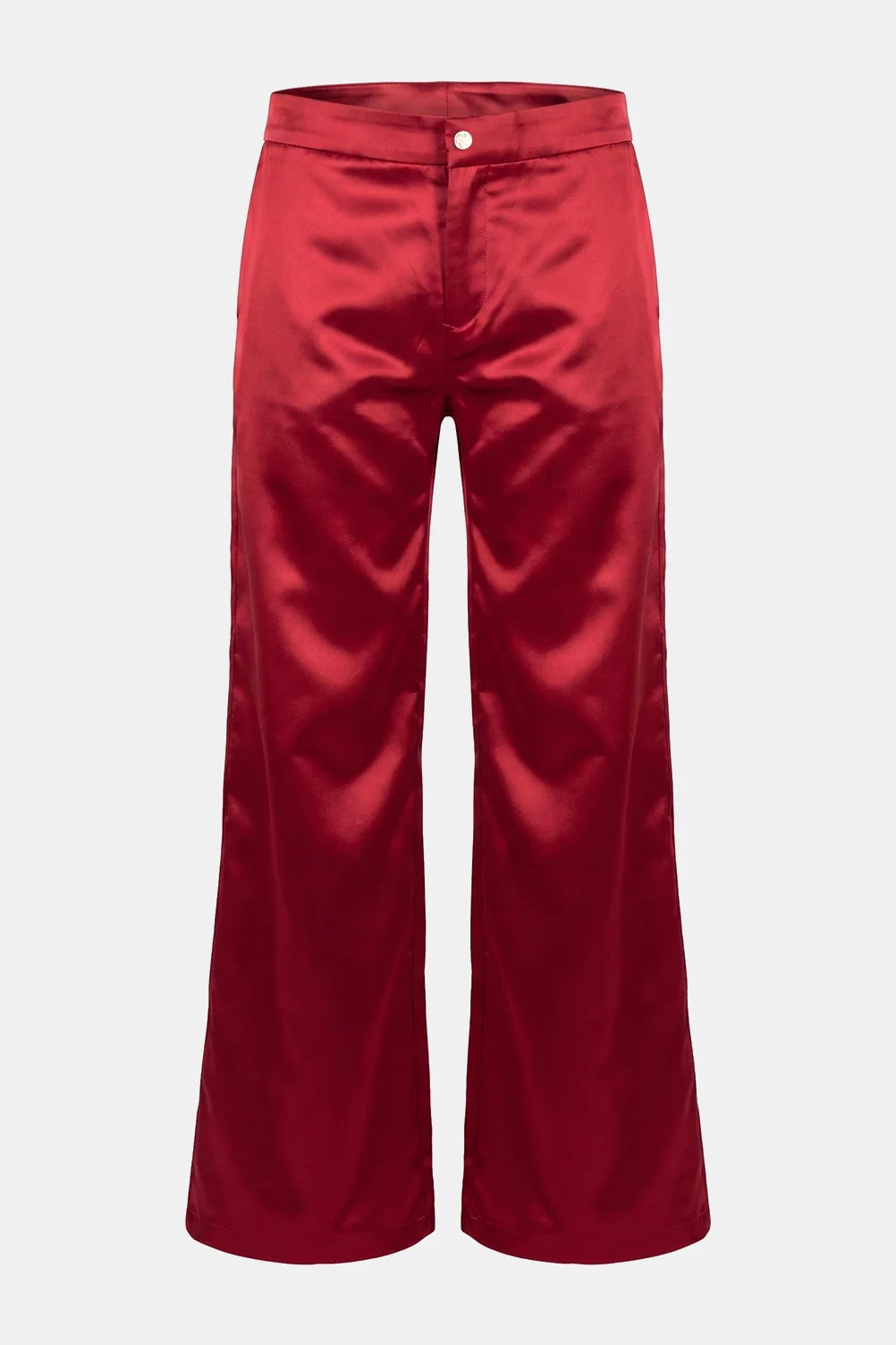 Bordeaux Bootcut Satin Trousers