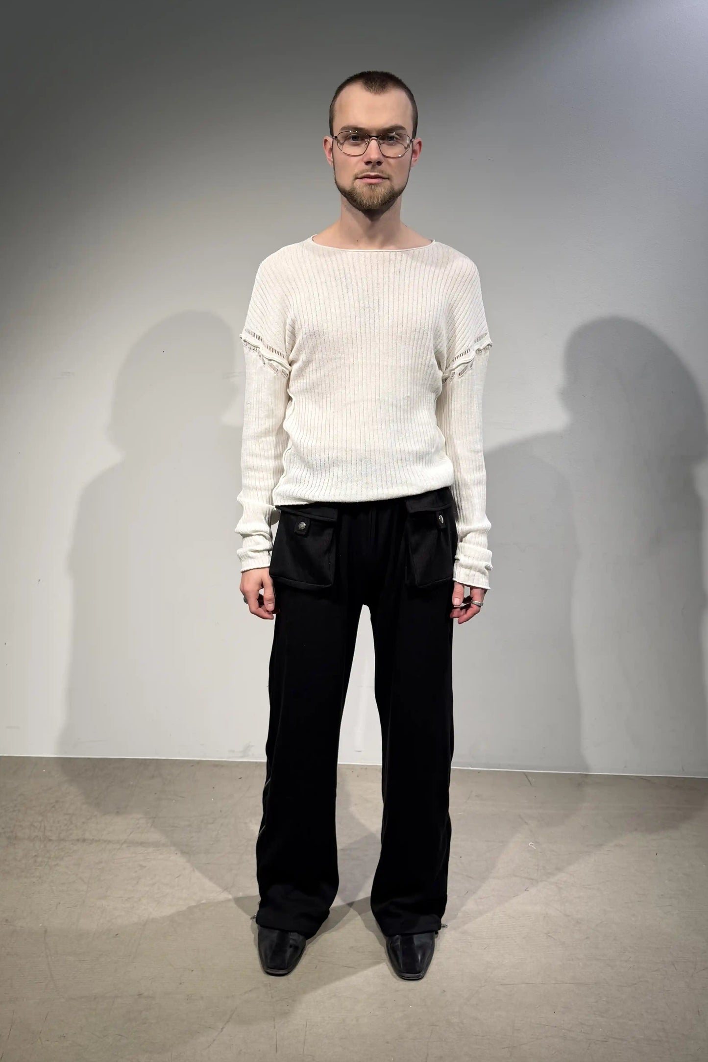 Lamb's Knitted Longsleeve - White