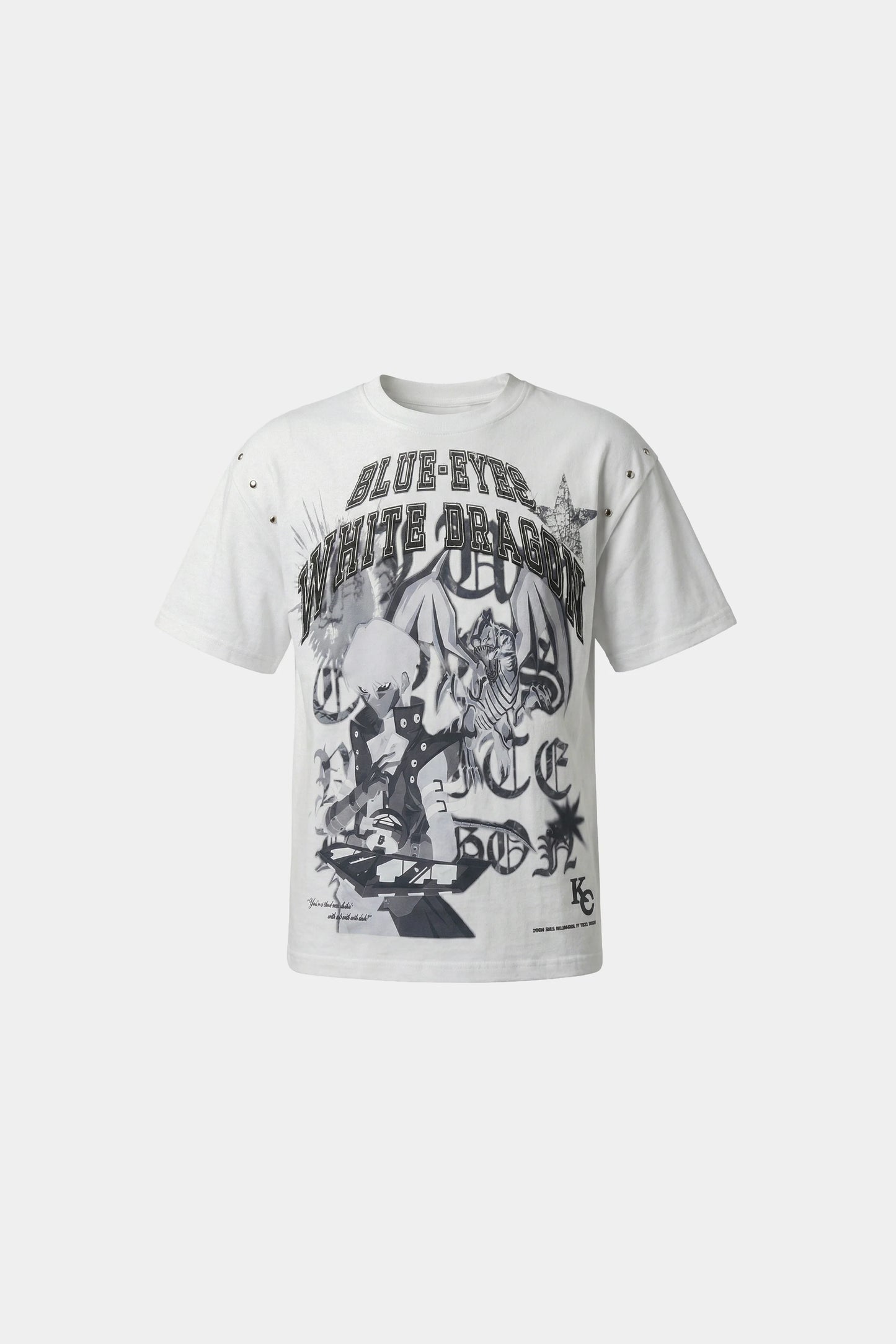 Blue Eyes White Dragon T-Shirt - White