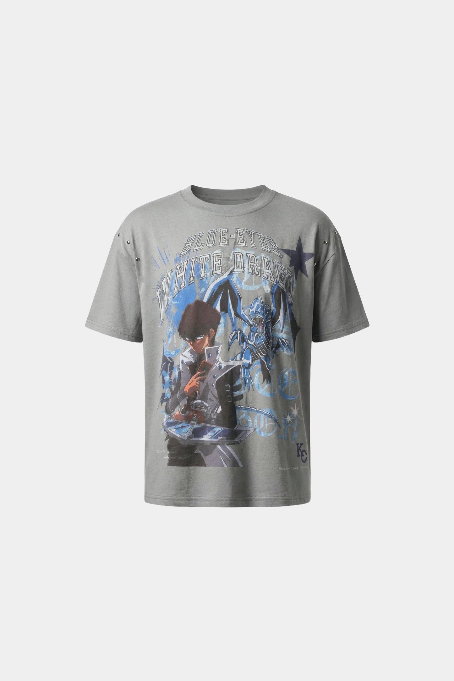 Blue Eyes White Dragon T-Shirt - Grey