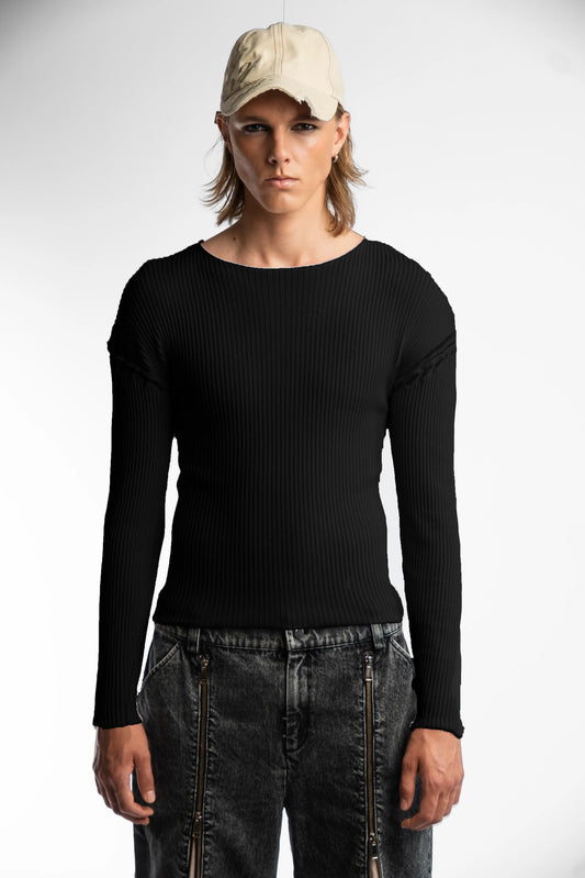 Lamb's Knitted Longsleeve - Black