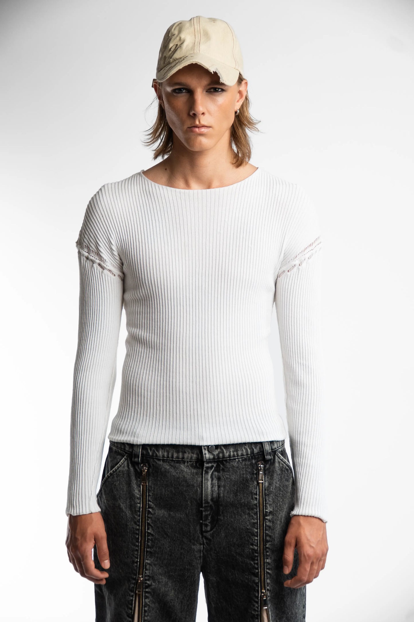 Lamb's Knitted Longsleeve - White