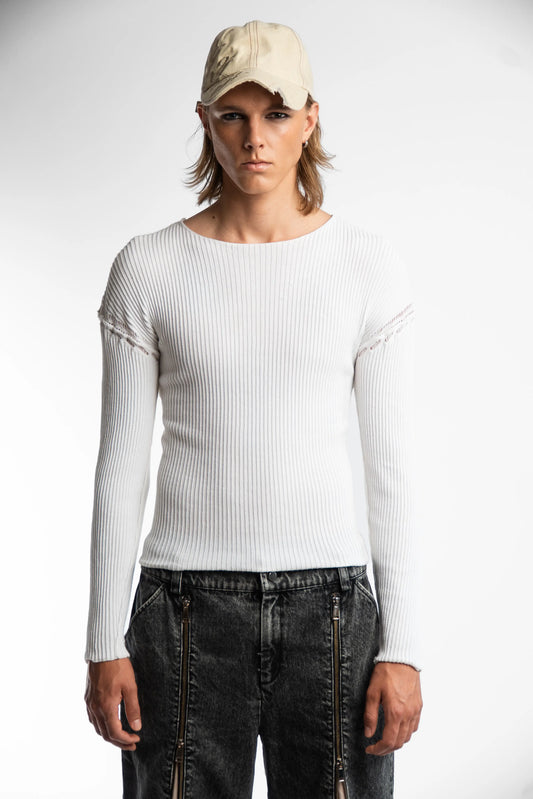 Lamb's Knitted Longsleeve - White