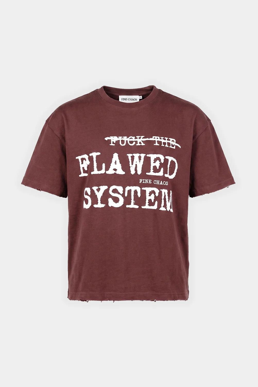 Faded Brown Flawed System T-Shirt
