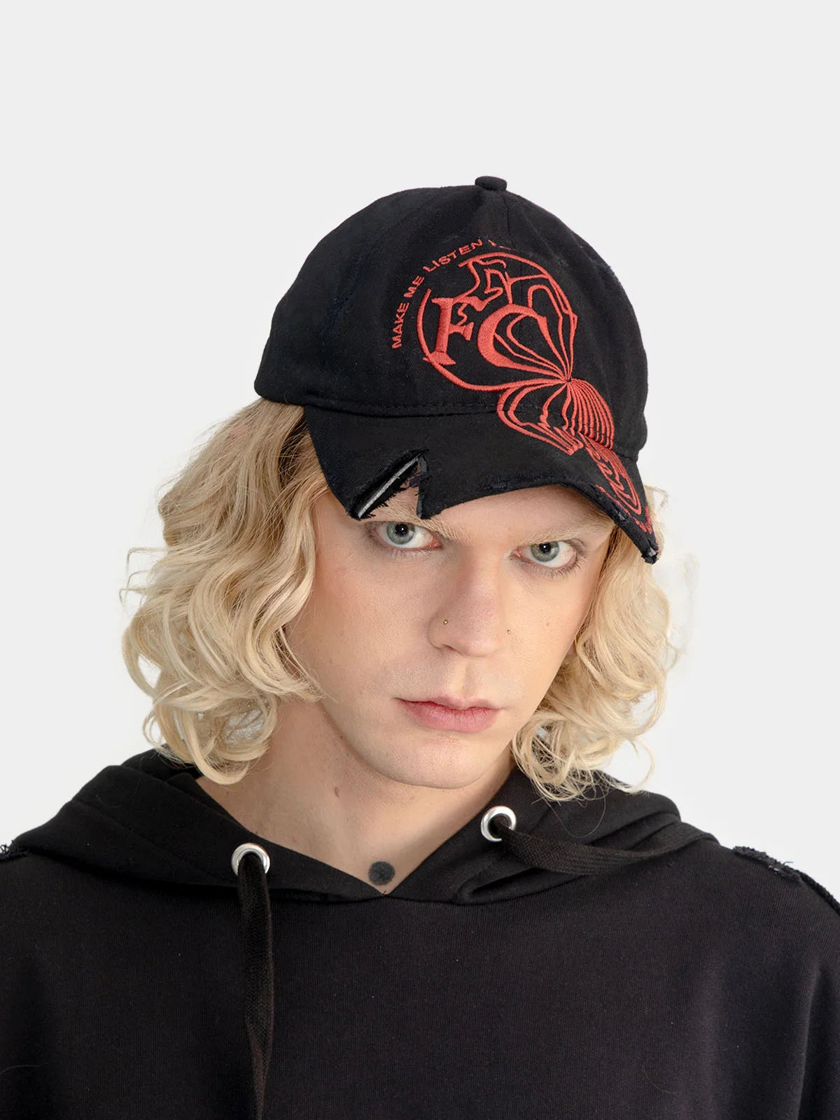 Fusion Denim Cap - Black/Red