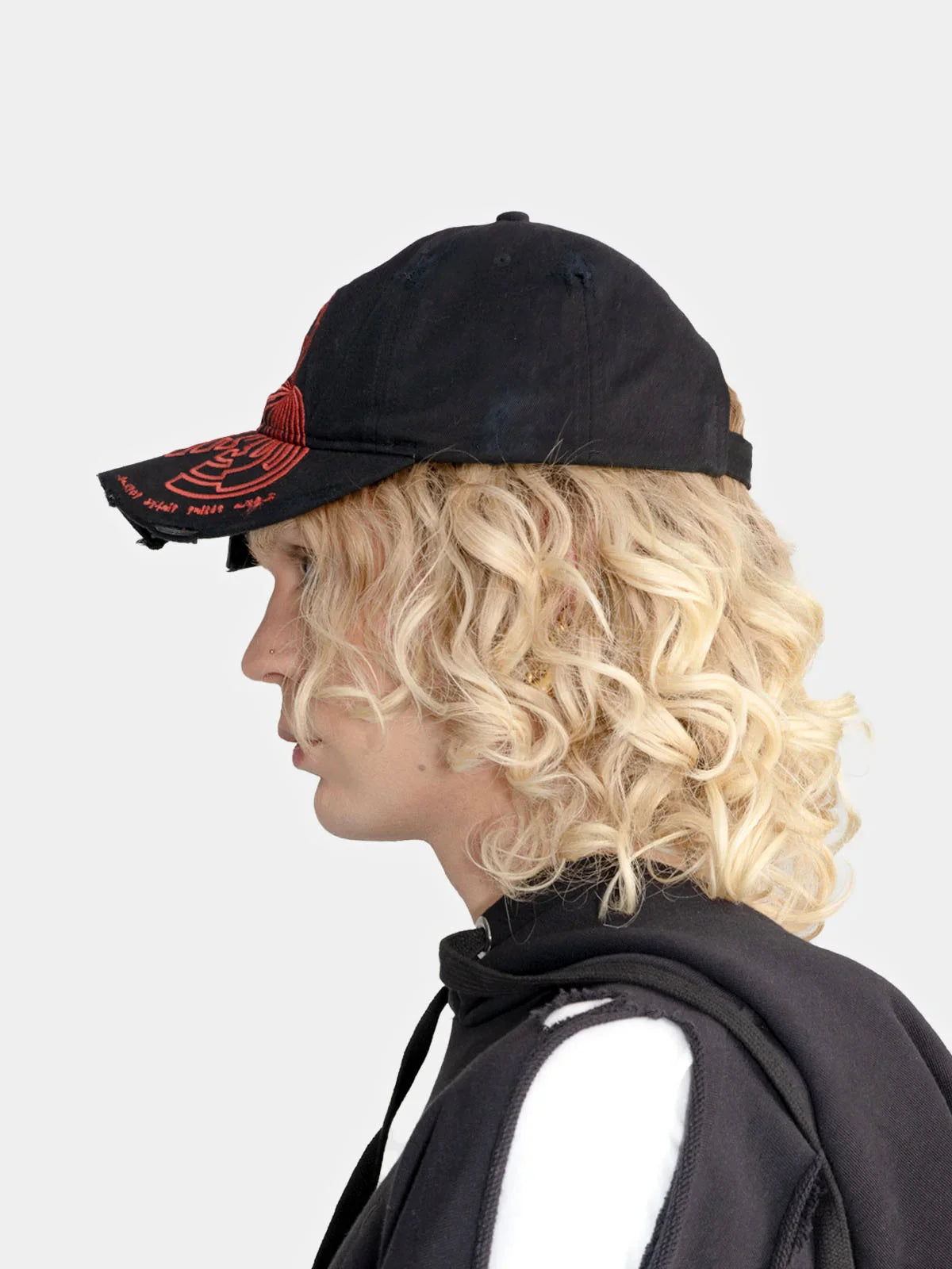 Fusion Denim Cap - Black/Red