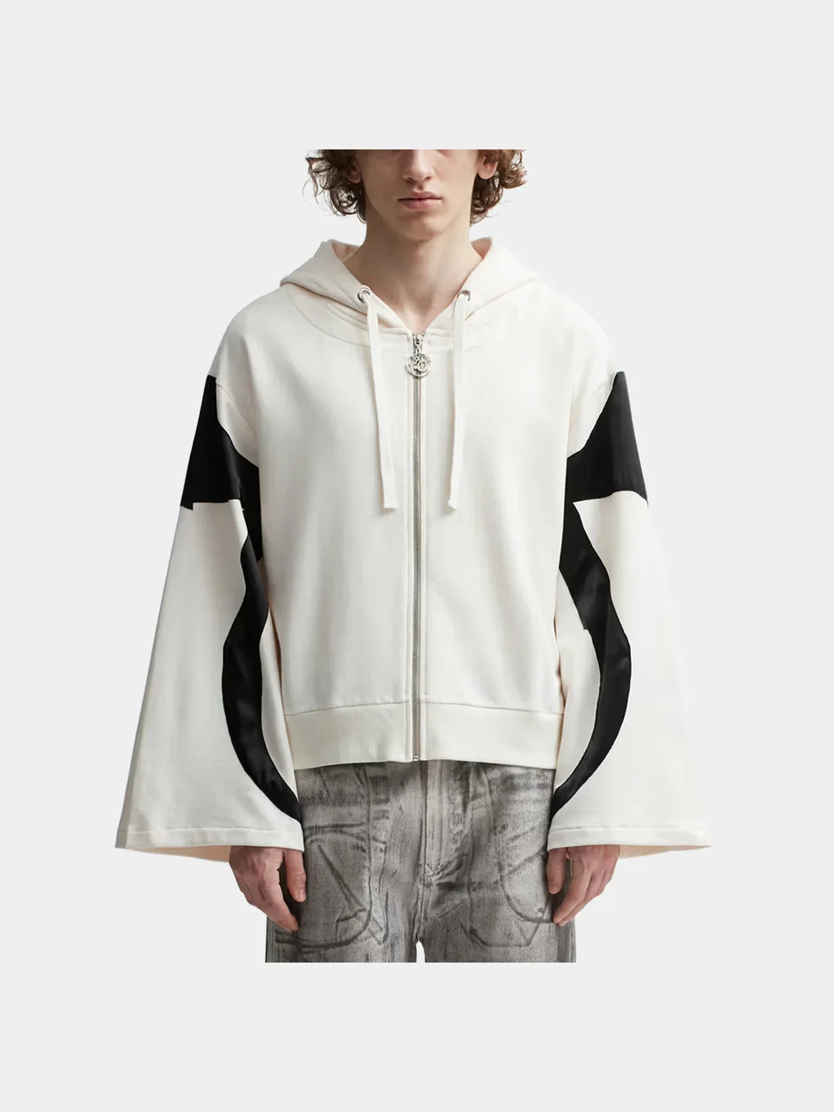 Off-White Satin Tribal Hoodie