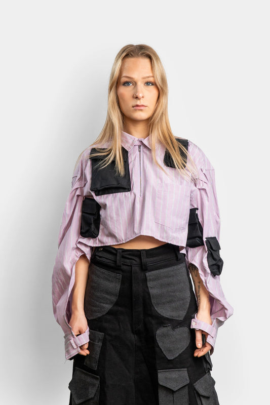 Cropped Cargo Business Shirt