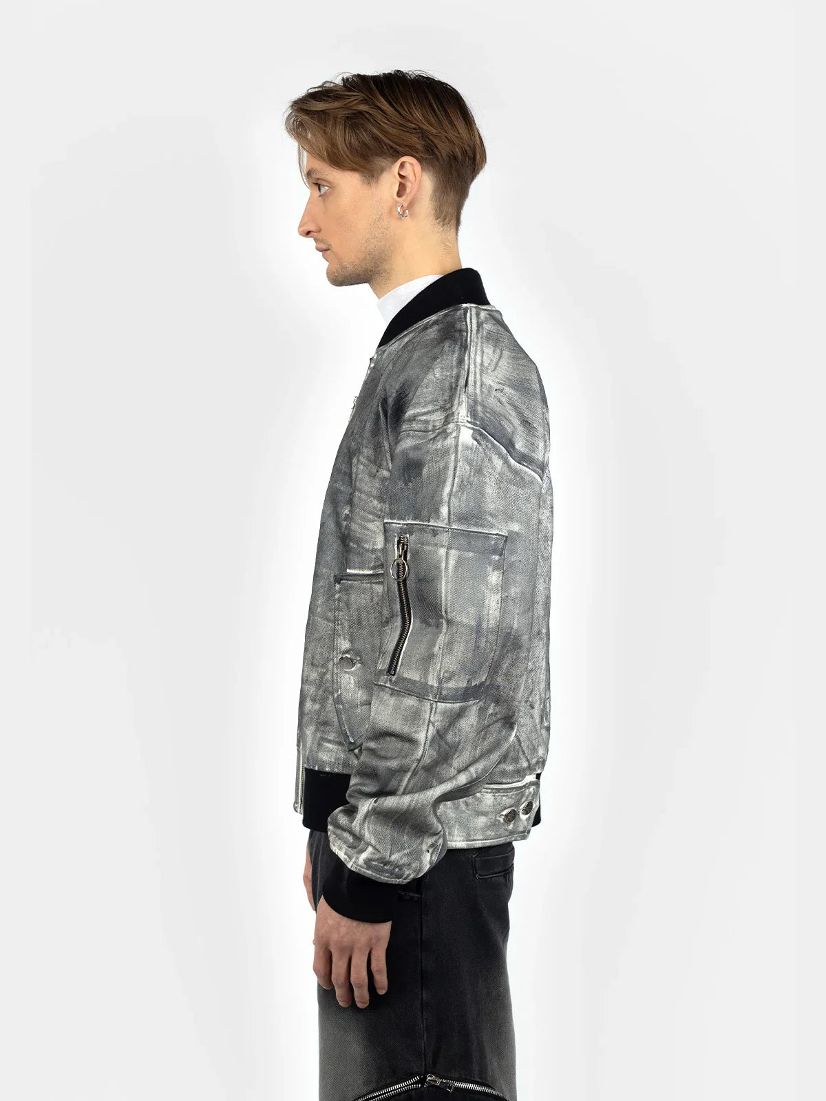 Born Extinct Waxed Bomber Jacket