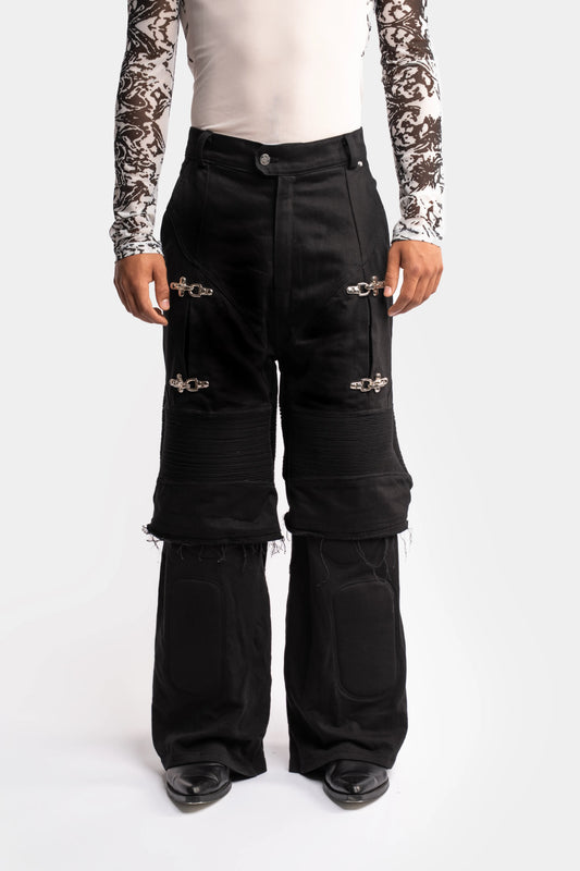 Jersey Denim Skirt Trousers