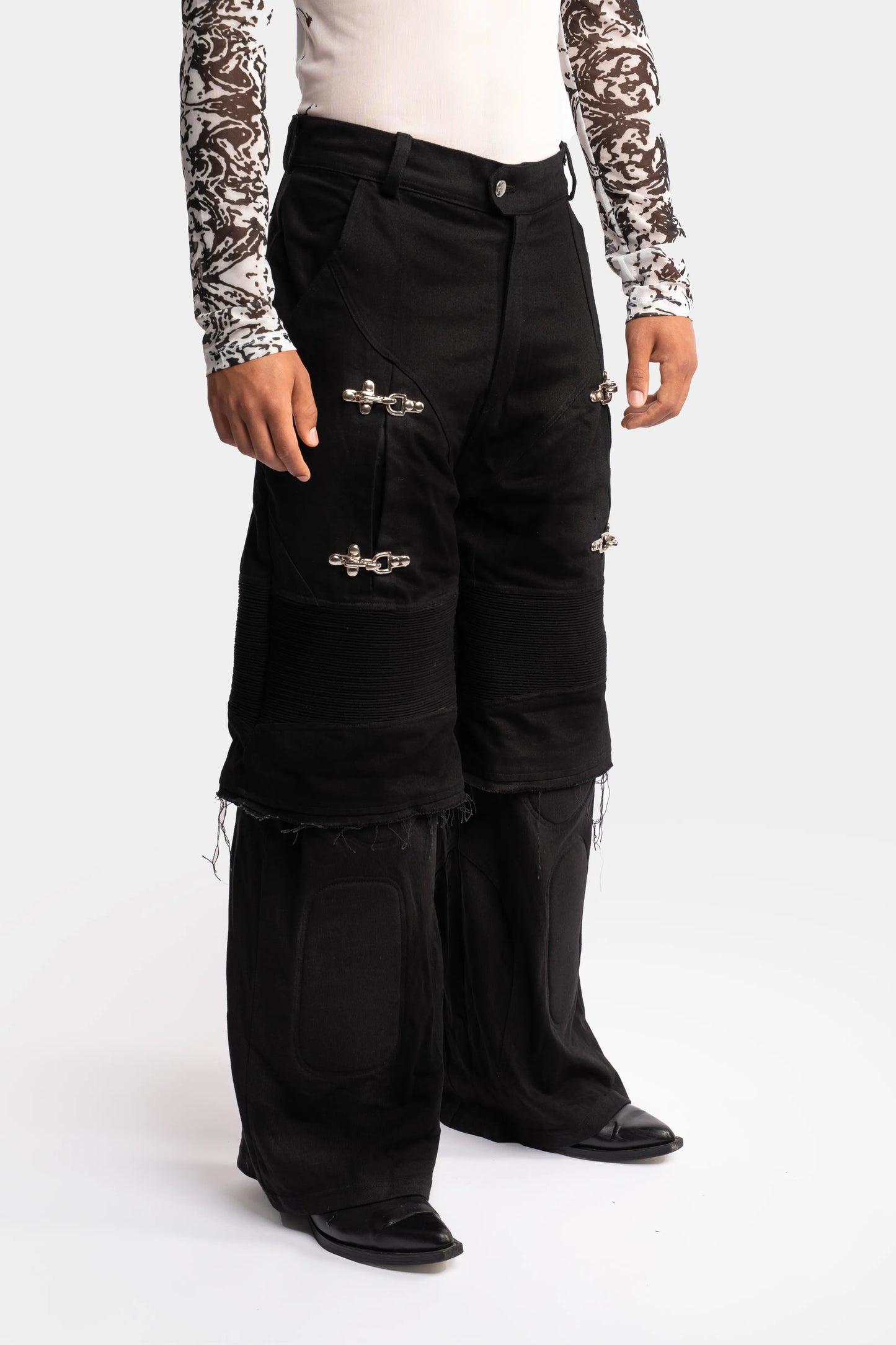 Jersey Denim Skirt Trousers