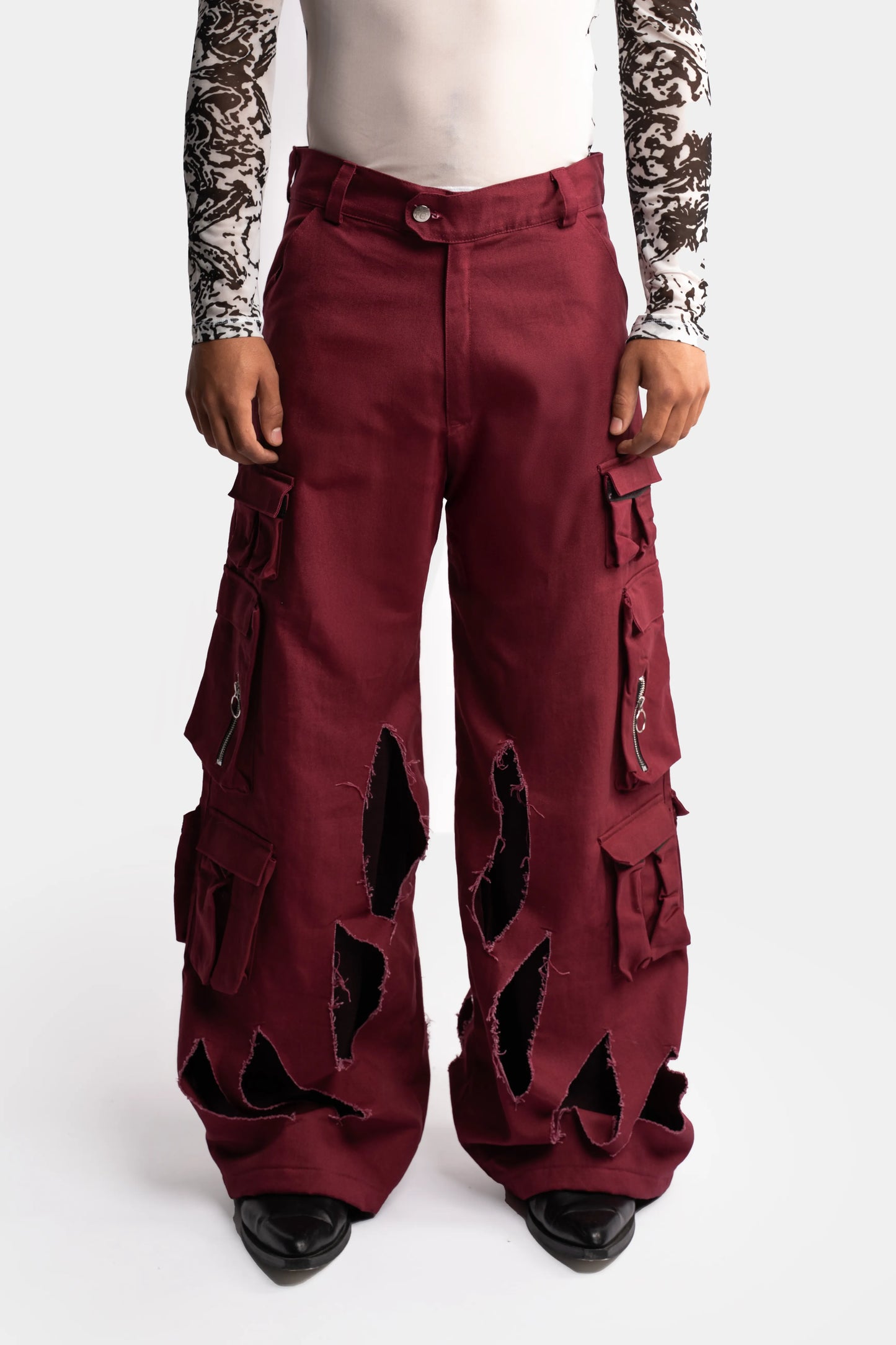 Red Cargo Trousers