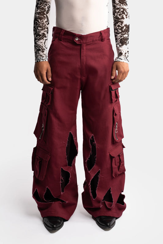 Red Cargo Trousers