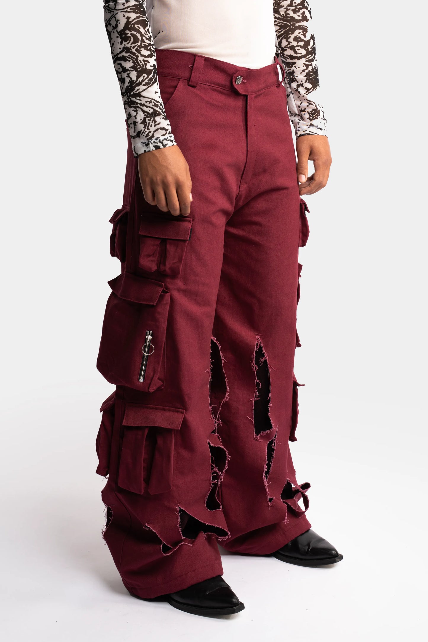 Red Cargo Trousers
