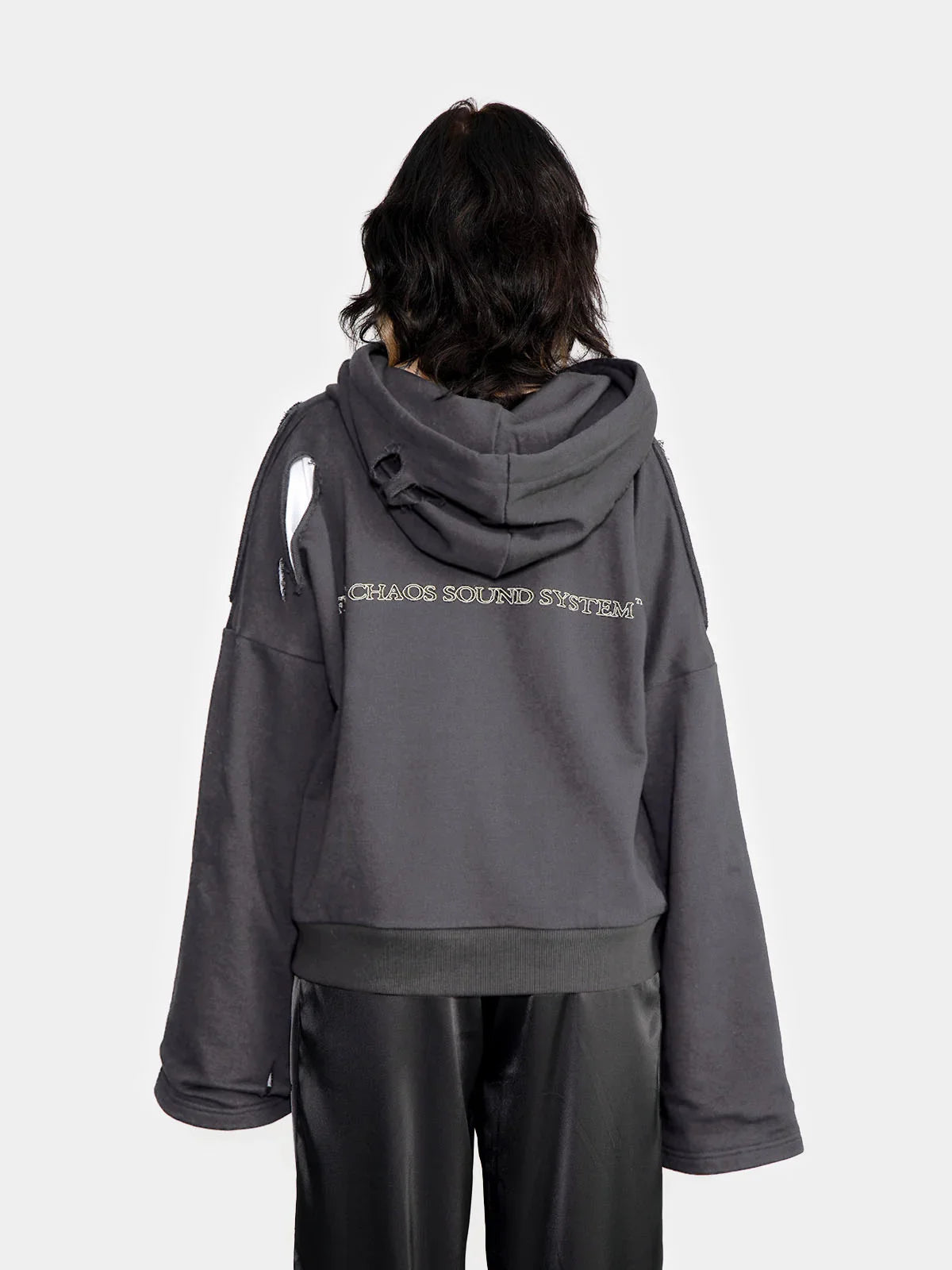 Dark Grey Deconstructed Hoodie