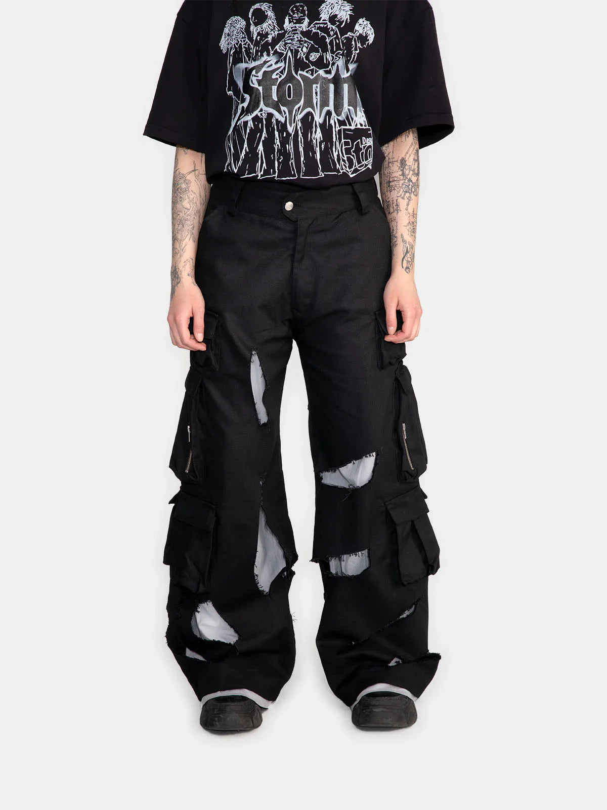 Distressed Heavy Cargo Pants: 'Ravers' – FINE CHAOS