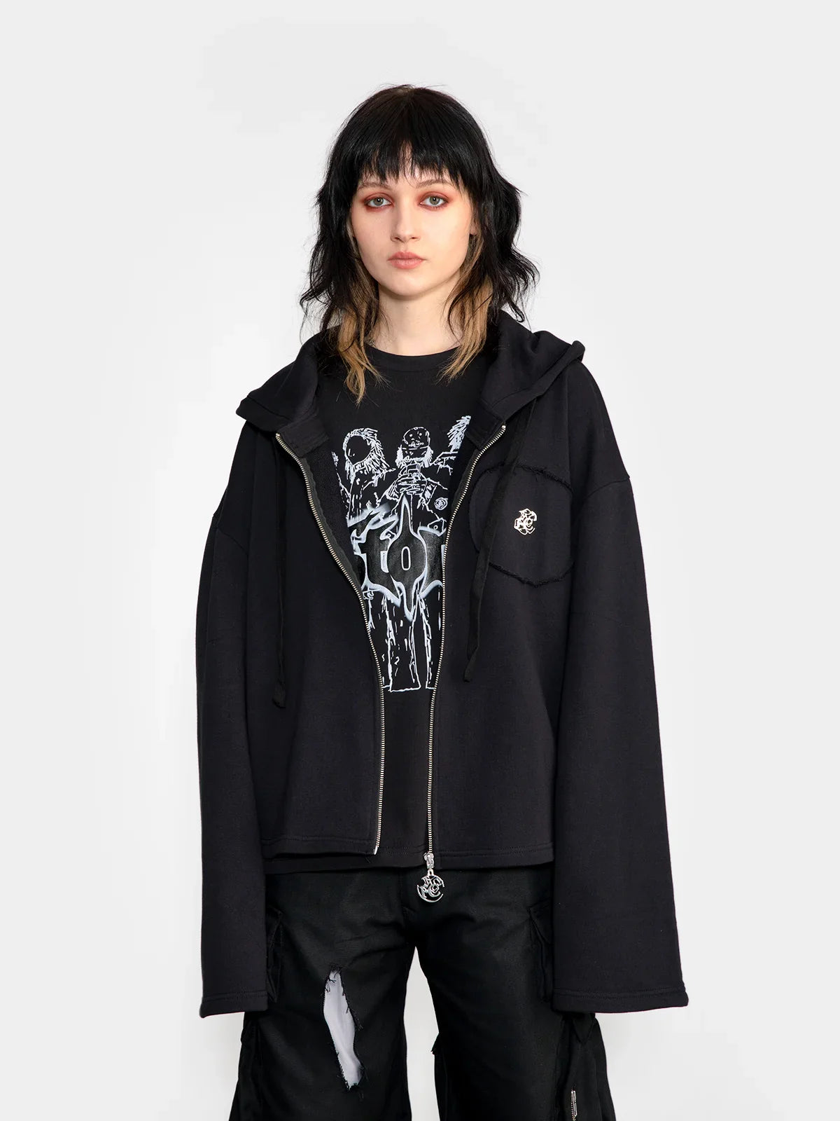 Black Tribal Dart Hoodie