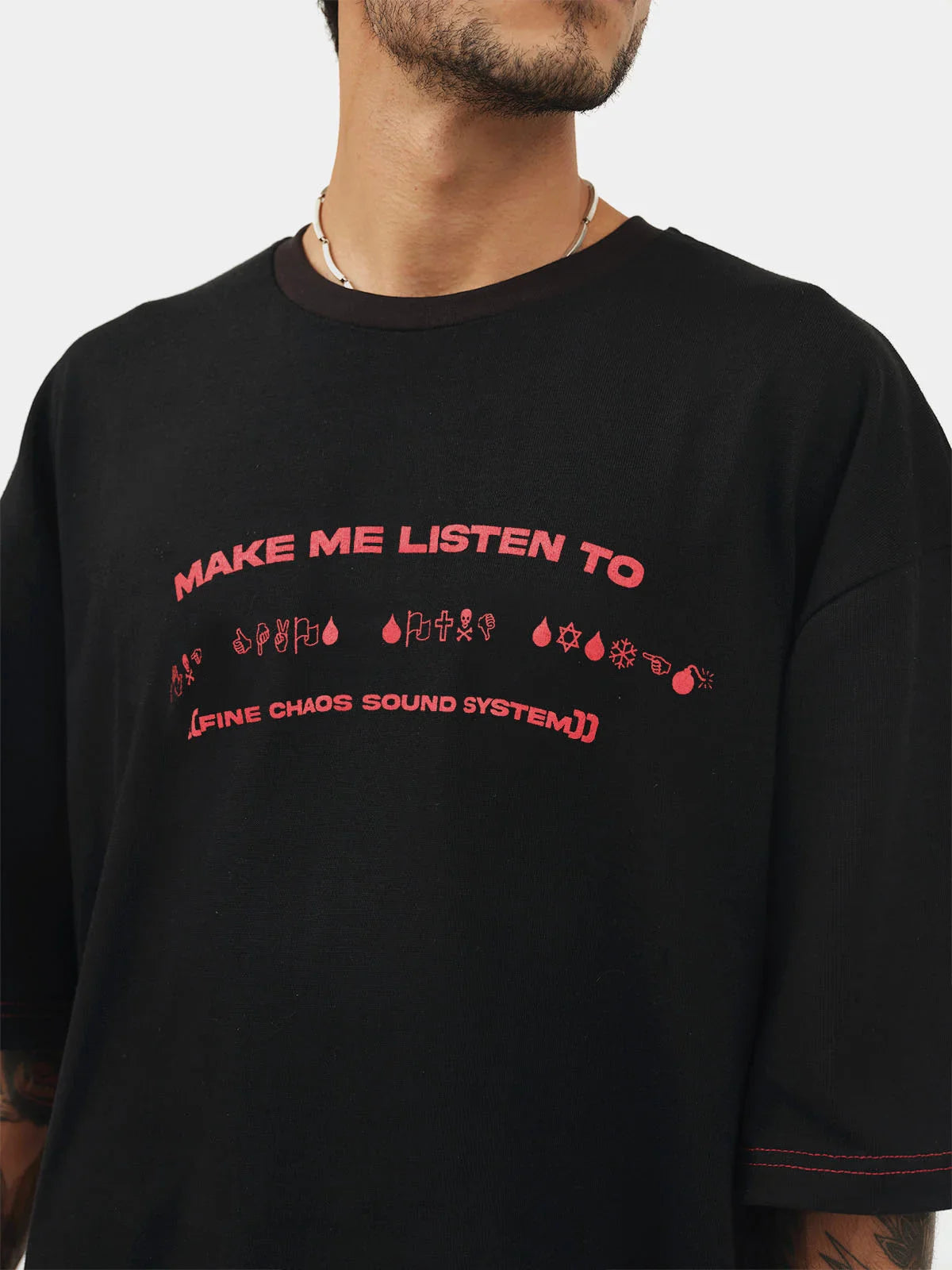 Make Me Listen To T-Shirt - Black