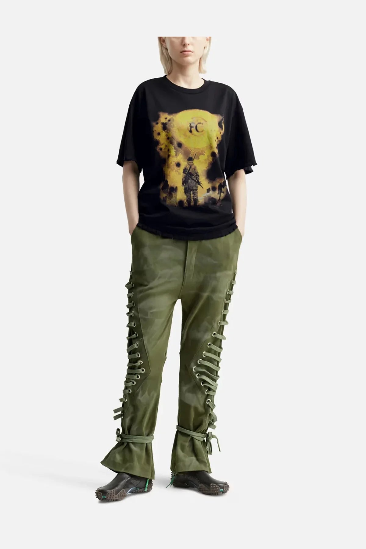 Black - Yellow Soul Cotton T-Shirt