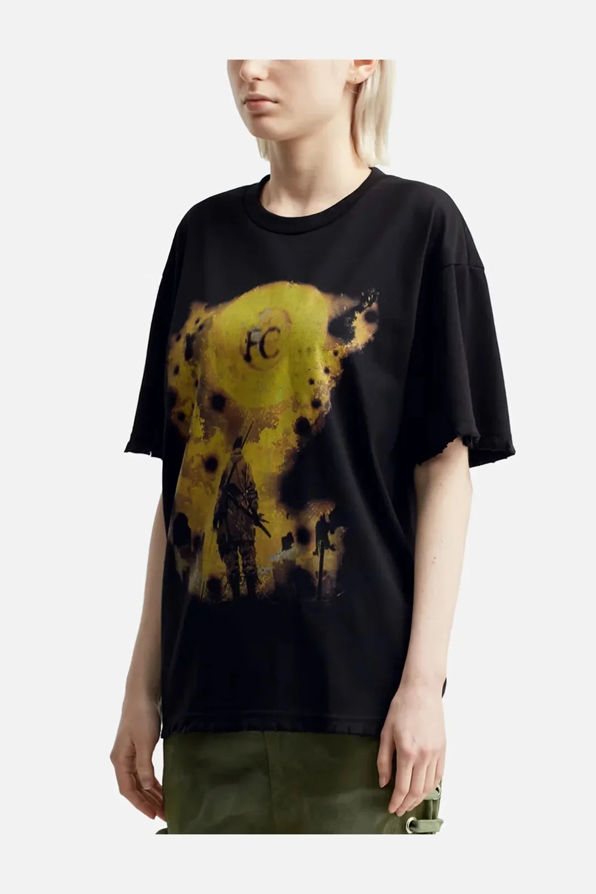 Black - Yellow Soul Cotton T-Shirt