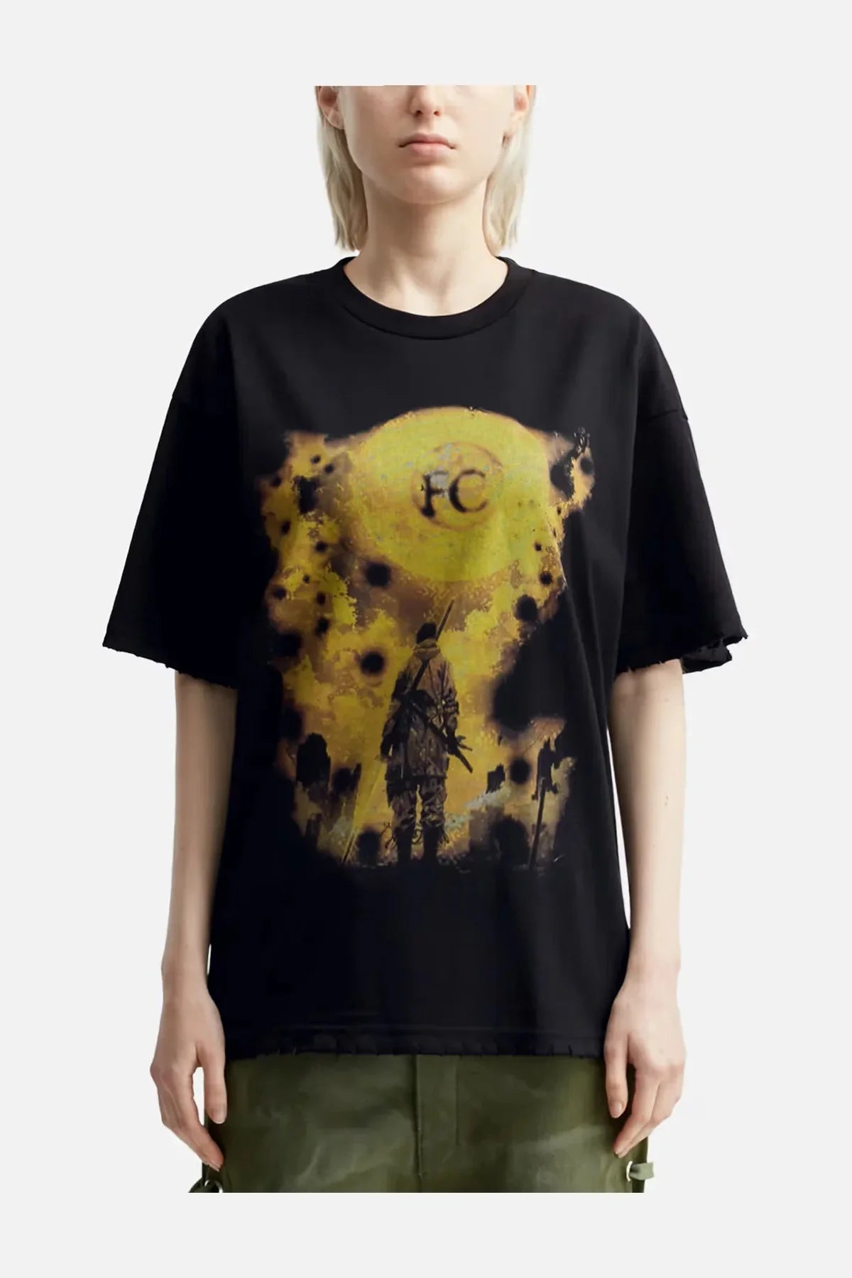 Black - Yellow Soul Cotton T-Shirt