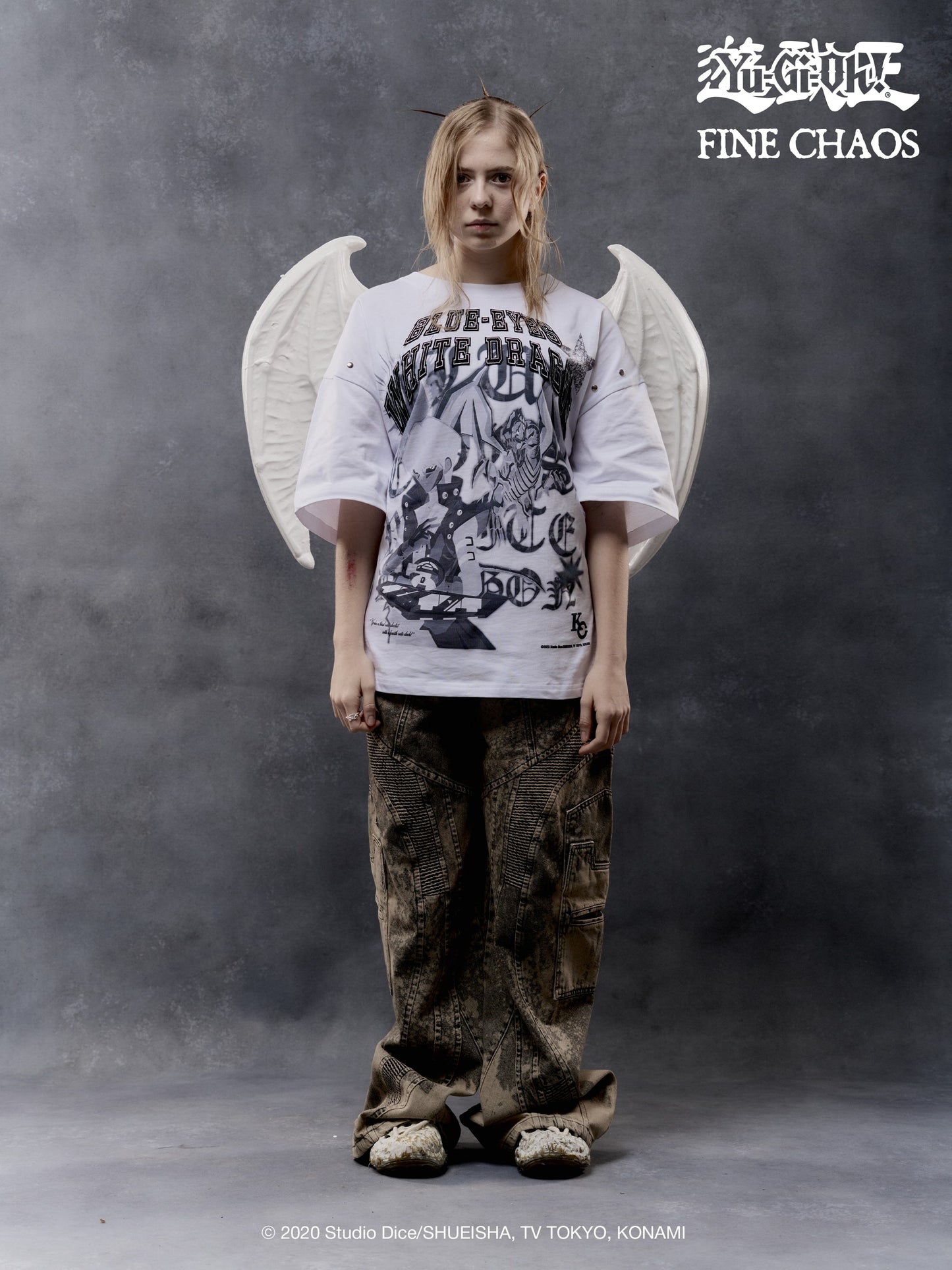 Blue Eyes White Dragon T-Shirt - White