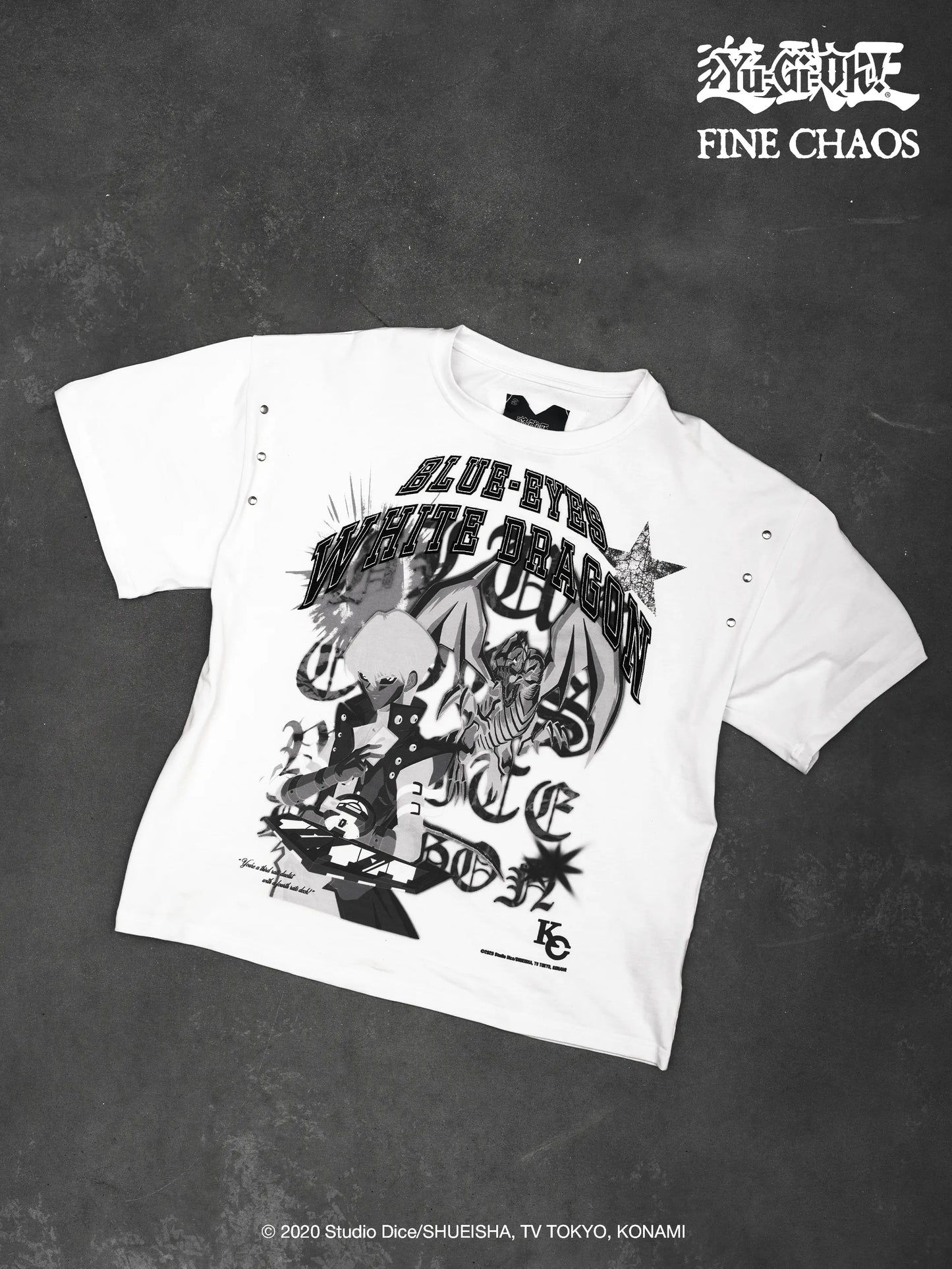 Blue Eyes White Dragon T-Shirt - White